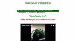 Desktop Screenshot of maskerspirulina.com